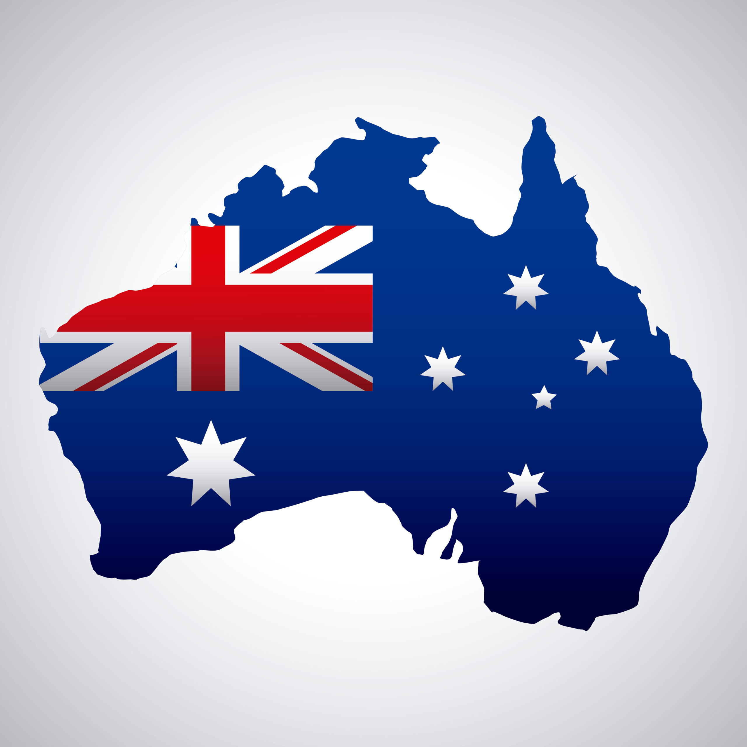 australia day map flag celebration vector illustration